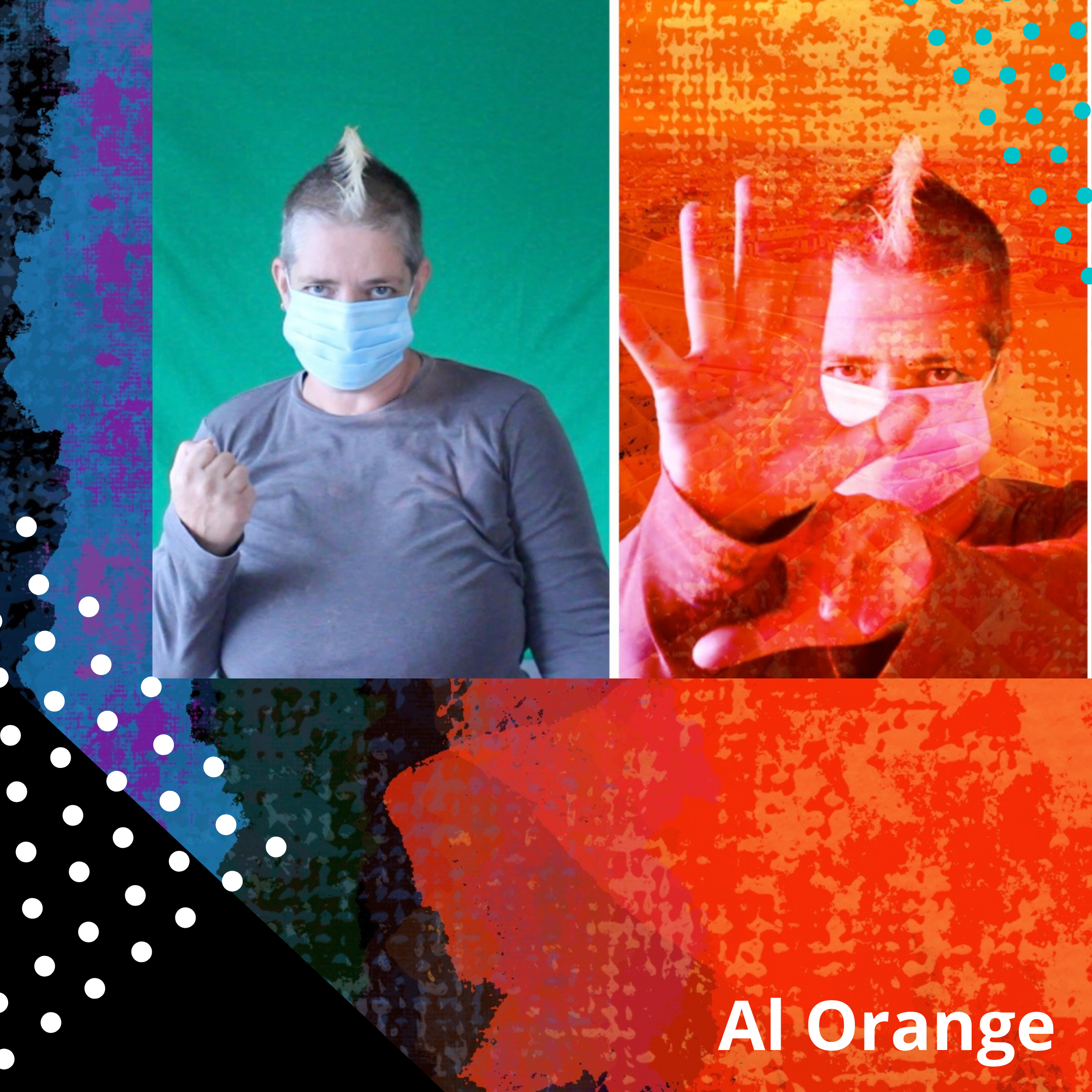 Al Orange photo collage for Devolution Evolution